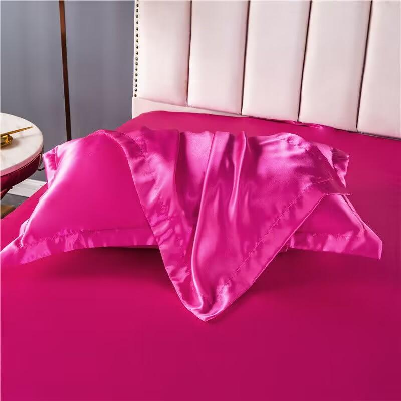 1pcs Man-made Mulberry Silky Pillowcase Pillow Case Cover Satin Home Textile Bedding Hotel Pillowcases