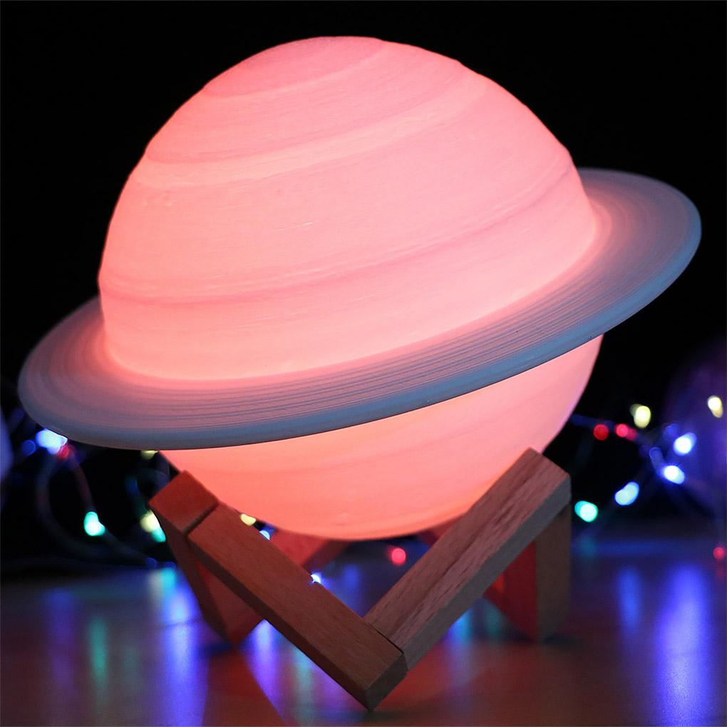 USB 3D Moon Night Lamp Remote Control Colorful LED Bedroom Bedside Light Home Decor