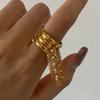 Yori High Quality Stainless Steel Metal Tassel Handmade Ring 18K PVD Plated Exclusive Design Fashion Jewelry Accessories