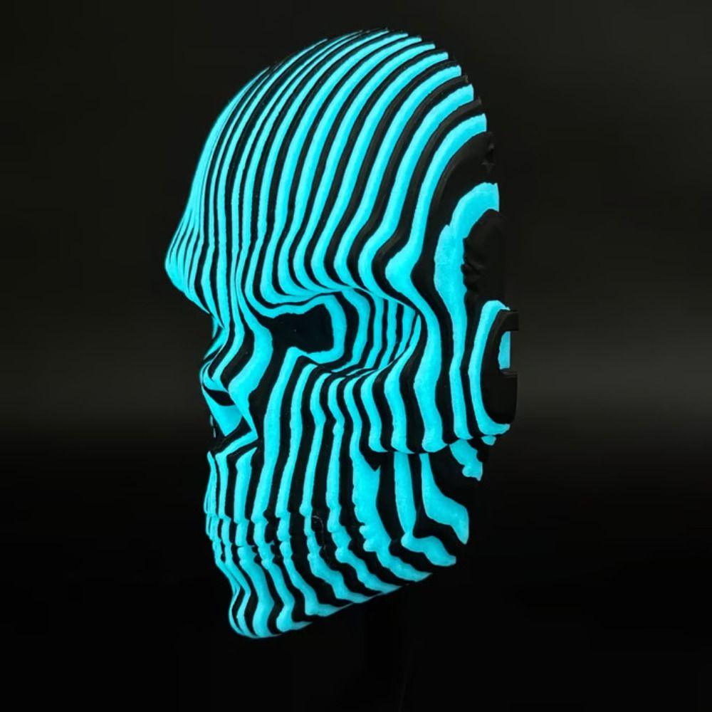 Model 3D Printing Skulls Toys Simulation Luminous Quantum Skull Glowing Skeleton Toy  Desktop Decor