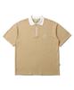 Sseochi410 Pique Zipper Collar Shirt Beige