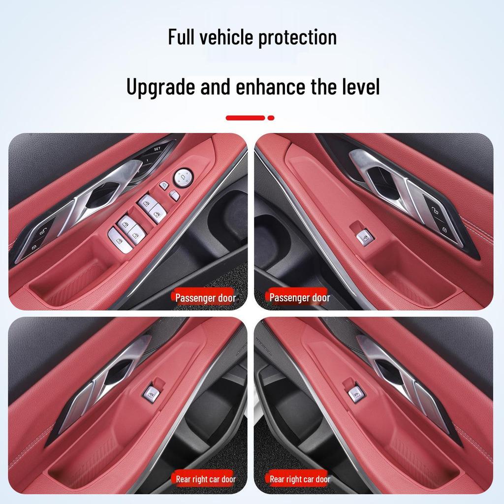 BMW Window Button Frame & Lift Panel for 3 Series, 5 Series, X5, X3, I3 - Silicone Interior Decoration.