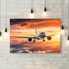 Sunset Aviation Airplane Canvas Painting  Poster Picture Wall Art HD Print Pictures No Framed Pilot Room Decoration Cuadros