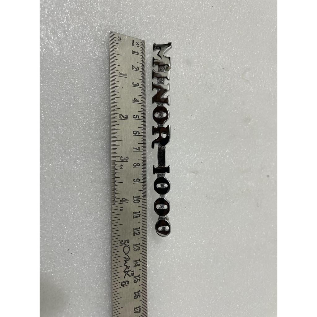Vintage Heckklappen-Emblem Motiv Aufkleber Minor 1000 Set Chrom |Passend für