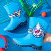 Neue Sommer High-Top Ultraman Gummistiefel, Tiga und Zeta Cartoon Wasserdichte Schuhe für ältere Kinder und Jungen, Schlupfschuhe