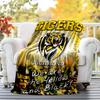 Richmond Tigers Flannel Blanket Soft All-Season Throw, Design for Camping, Car Travel, Hiking Sofa, Bed, Office Perfect Gift for Parties