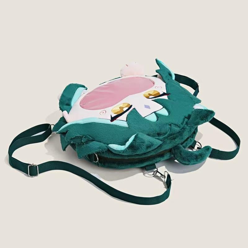 Genshin Impact Xiao Cosplay Itabag Trasparente Grande Capacità Zaino con Zip Borsa a Spalla Messenger