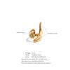 Eetit New Casting PVD Plated Stainless Steel Metal Geometric Adjustable Creative Ring Women Daily Fashion Jewelry Accessories