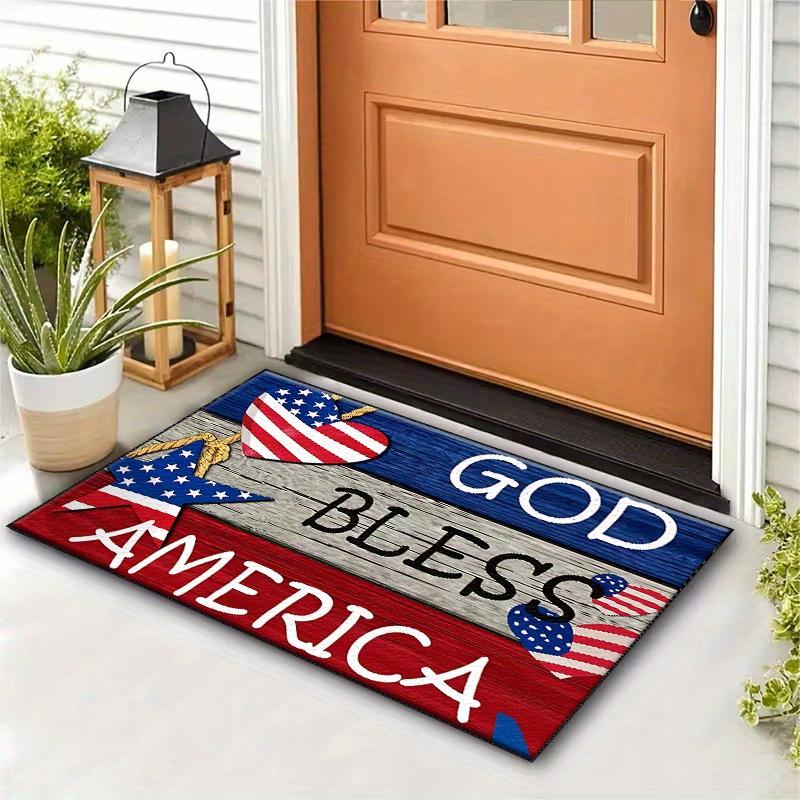 VIKAMA American Holiday-Themed Doormats: Stain-Resistant and Non-Slip Entryway Mats, Bathroom Rugs, and Home Decor 40x60cm