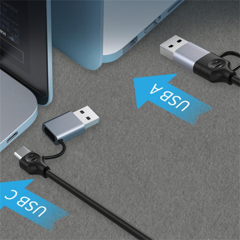 Usb C Hub 6-in-1 Dual-head Type C/usb Docking Station Pd Fast Charging Adapter Supports Sd/tf