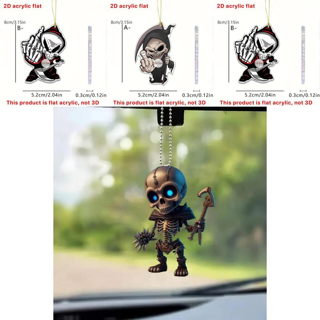Halloween-thema Schedelpatroon Acryl Hanger Voor Auto-accessoires