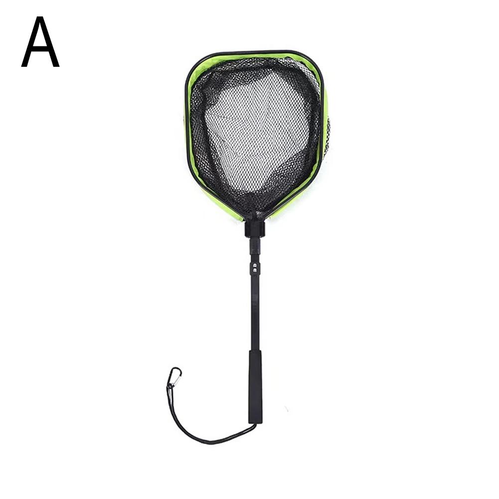 Portable Fishing Net Telescopic Fishing Landing Net Nylon Material Outdoor Lightweight Supplies J1T0