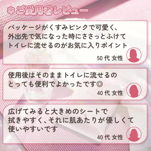 Femirte Delicate Wipes (15 Sheets X 3 Packs / Fragrance-free) Flushable Wet Wipes for Delicate Zones (Portable/Travel/Emergency Preparedness) Mild Aci