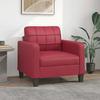 Armchair Burgundy 60 Cm Faux Leather
