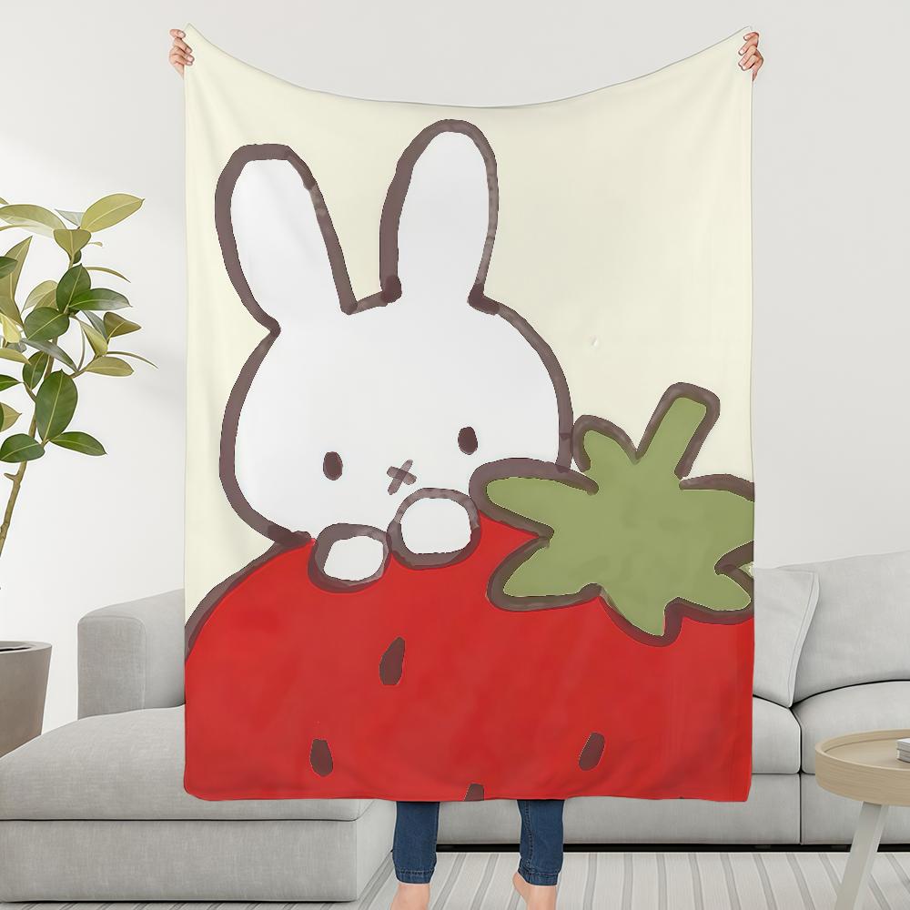 Cute Cartoon M-MiffyS-ES Rabbit Blanket Soft Warm Furry Throw Super Kids Toys Bed Sofa Car Cradle