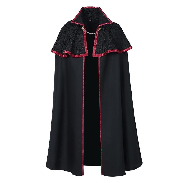 Halloween Cosplay Long Cape Vampires Cape with Chain Witch Cape Medieval Cloak Halloween Costumes Cape