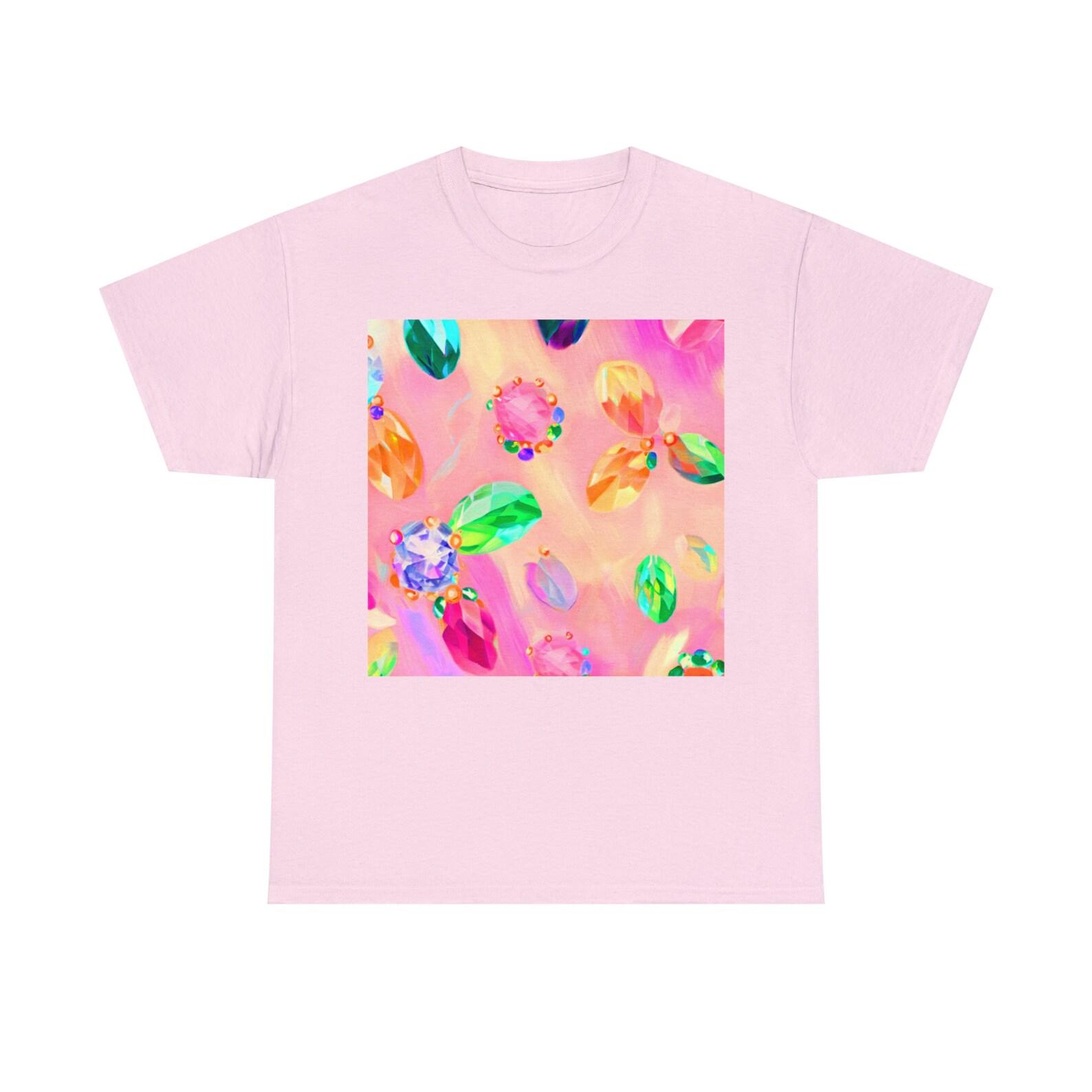 Pink Jeweled Cotton Tee 120