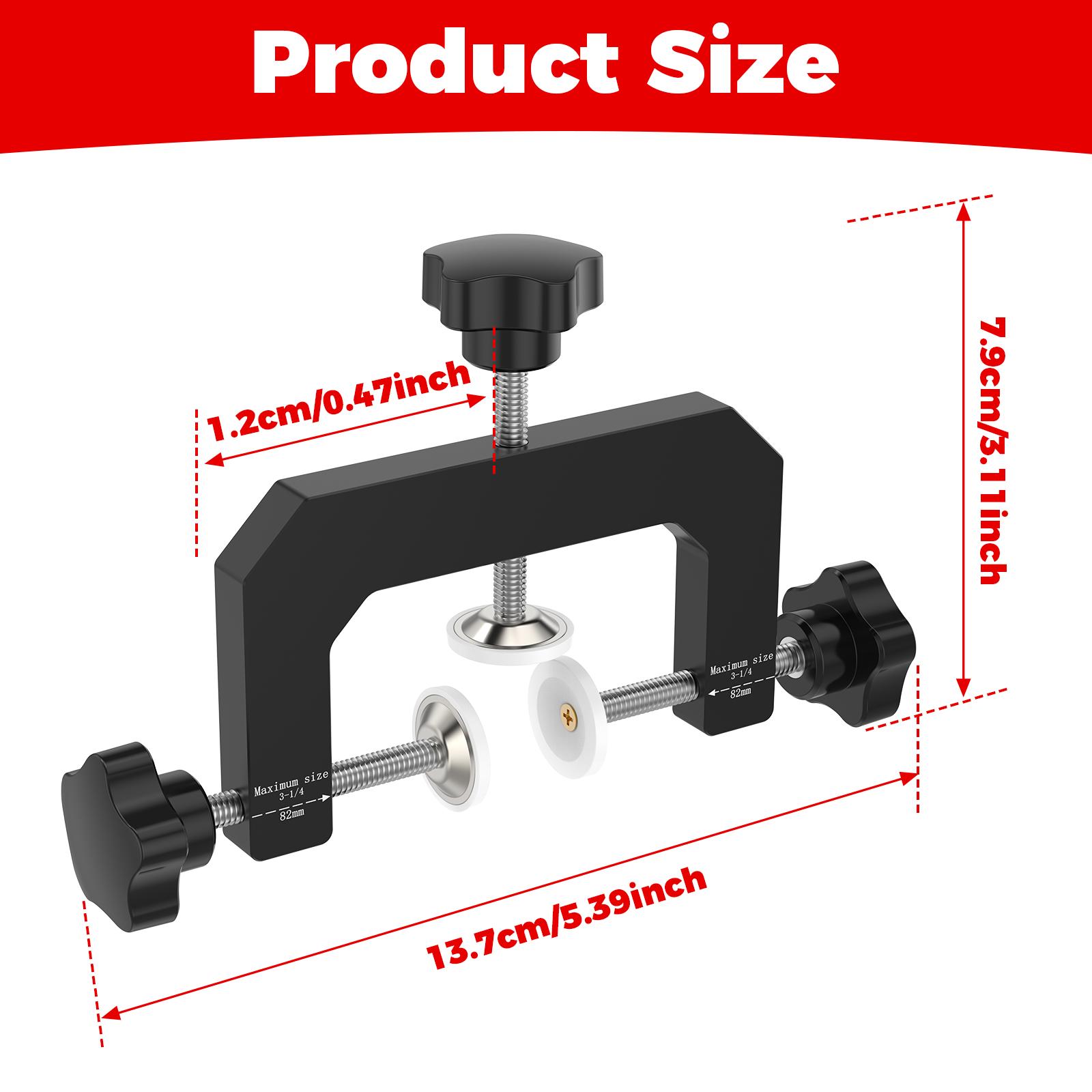 

3 Way Face Clamp Aluminum Alloy Cabinet Face Frame Clamps Adjustable Cabinet Installation Fixture for Woodworking Edging Shelves чёрный