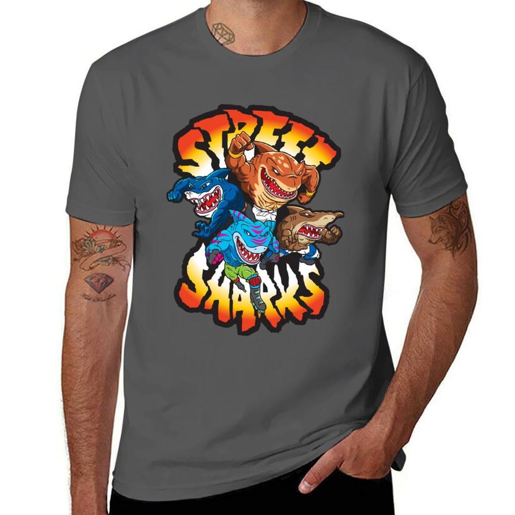 Shark Warriors Essential T-Shirt Customs Design Your Own Shirts Graphic Tees Customs Summer Clothes Black T Shirts for Men