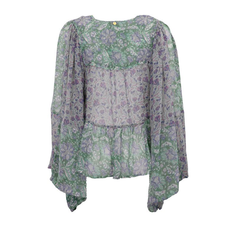 Haut manches longues loah transparent à fleurs Femme ANTIK BATIK