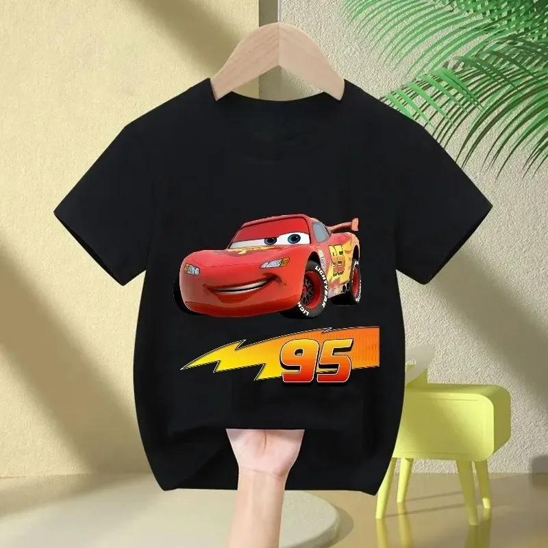 Cars Summer 2026 T-Shirt Lightning McQueen Short Sleeve for Boys and Girls Combinable with Everything