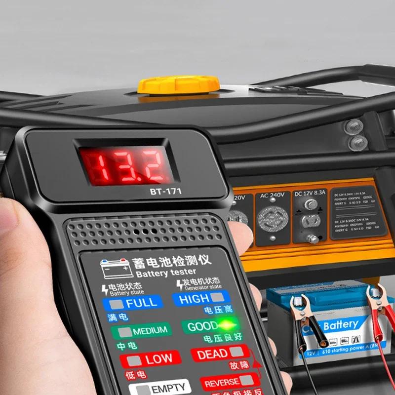 2024 Nowy Uniwersalny Tester Akumulatora Samochodowego 12V 24V 100-2000CCA Narzędzie do Testowania Obciążenia Akumulatora z Ekranem LCD Automatyczny Analizator Alternatora