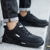 Men's Work Safety Boots Steel Toe Protection  Wear-resistant Rubber Sole Outdoor Workers