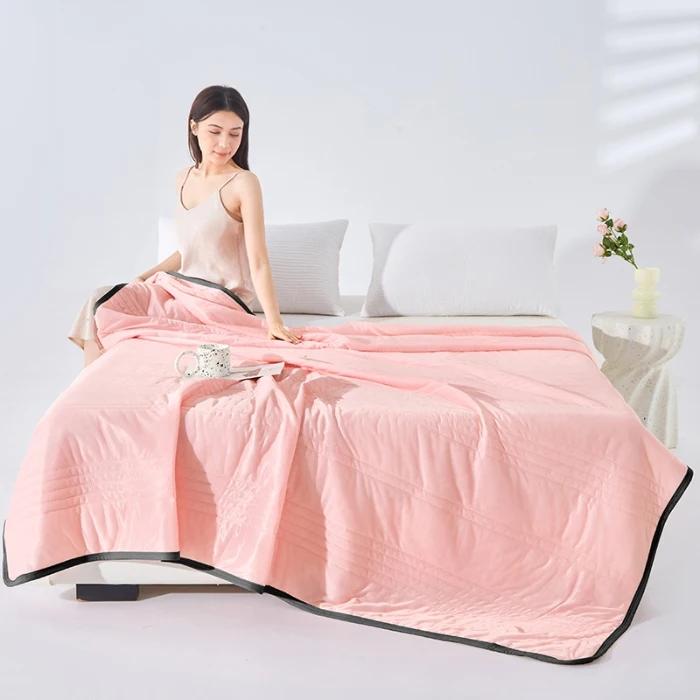 Cool Silk Xia Liang Quilt Class A Maternal and Infant Grade Solid Color Simple Wind Summer Quilt Cold Air Conditioner Quilt