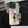 Cross Rose Is Suitable for Apple 16plus Mobile Phone Case iPhone15 New Protective Case 14 Europe, America and 13 Premium.