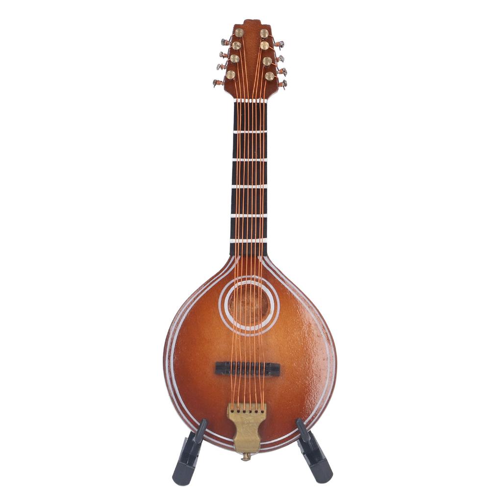 Mini-Mandolinen-Instrument Platzsparend Elegant Handgefertigt 8 Saiten Mandolinenmodell für Geschenke Heimdekoration