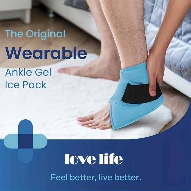 1pcs Ankle Ice Pack Wrap/ Cold or Hot Reusable Gel Cold Compression for Foot, Ice Wrap for Feet, for use on Feet and Ankles