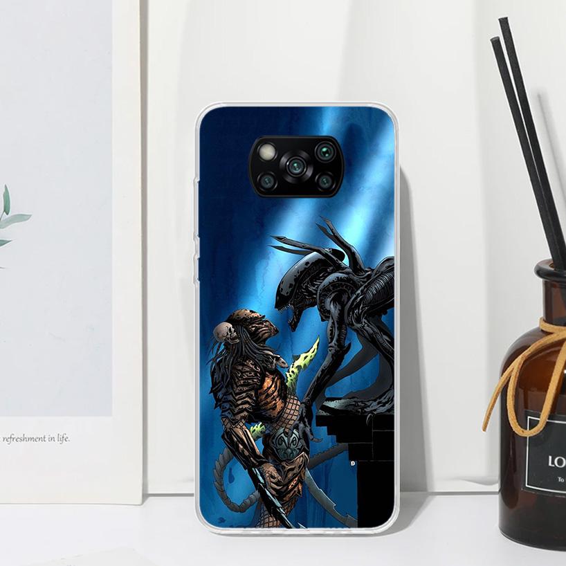 Alien Vs Predator Painted Phone Case For Xiaomi Poco X7 X6 X5 M7 M8 Pro F7 Ultra Redmi 15C 15 13C 13 12C 12 10 10C 10A Art Funda