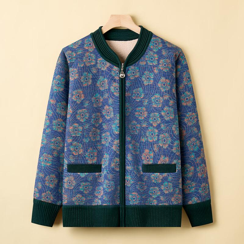YUZHAOLIN Women's Plus Velvet Thickened Sweater Cardigan