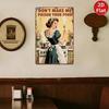 Vintage Metal Tin Sign Funny Kitchen Wall Decor Poison Food Humor Plaque