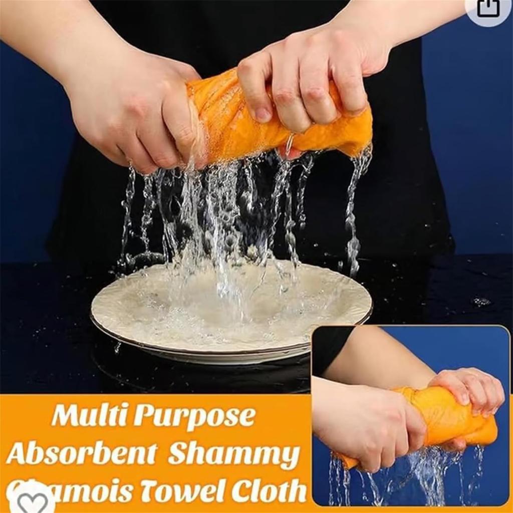 Ultra-Absorbent Miracle Cleaning Shammy Multi-Purpose Cleaning Shammy Towel Super Absorbent Reusable Non-Woven Shammy Cloth
