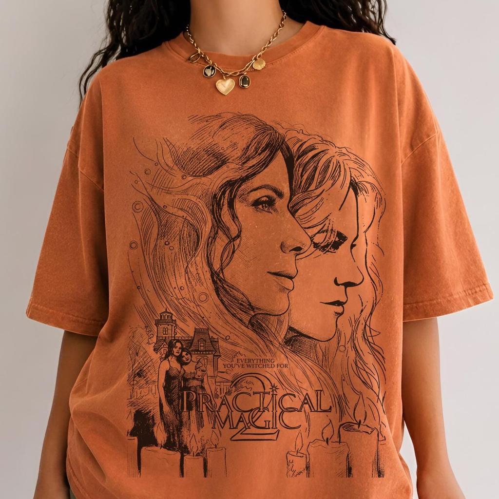 Comfort Colors Practical Magic Line Art Shirt, Sally Gillian Owens Tshirt, Halloween Party Tee
