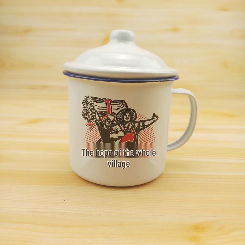 OLOEY Nostalgic Double Enamel Mug Set