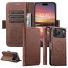 iPhone 17 Pro Flip Case with MagSafe, Card Slot, Wireless Charging, Stand, and Protective Leather Design