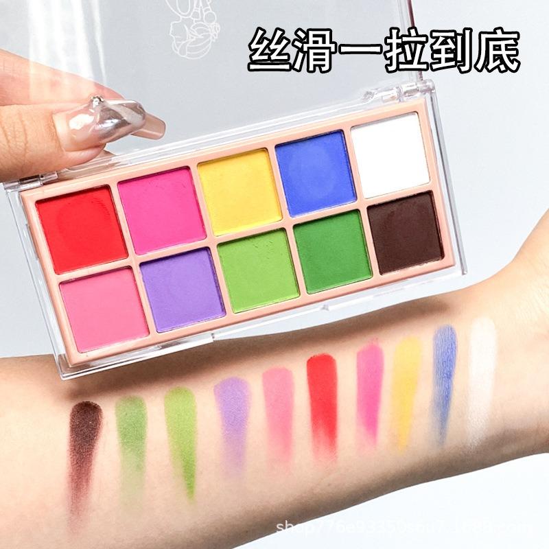Ten Color Matte High Saturation Colorful Eyeshadow Palette For Stage Performance