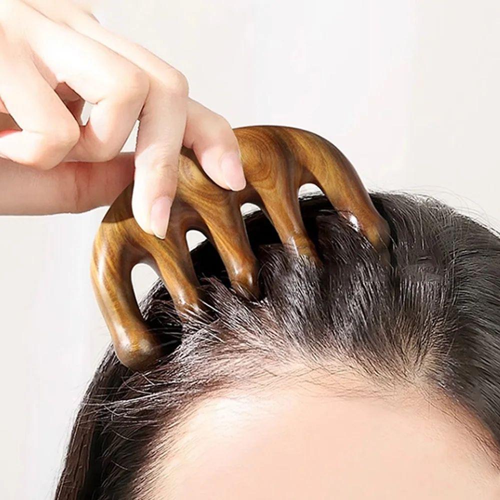 Meridian Massage Comb Five-Tooth Handleless Chinese Acupuncture Head Comb Blood Circulation Scalp Meridian Comb