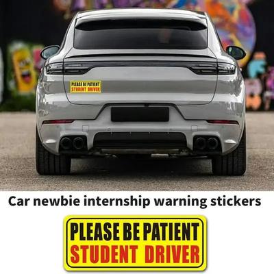 Student Driver Magnet for Car New Drivers Sticker Safety Warning Reflective Novice Driver Sticker Please Be Patient Student 1/3P
