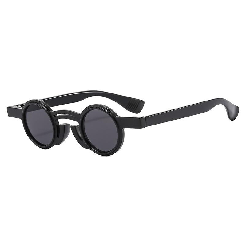 Retro Small Round Punk Women Sunglasses Fashion Double Color Men Trending Hip Hop Sun Glasses Shades Uv400