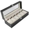 6 Slots Watch Storage Box PU Leather Watch Collection Case Leather Watch Box  Travel