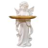Yangyizhi Little Angel Jewelry Tray, Resin Statue Decorative Dish for Keys, Earrings, Necklace, Desktop Organizer Bedroom, Living Room, Entryway Table