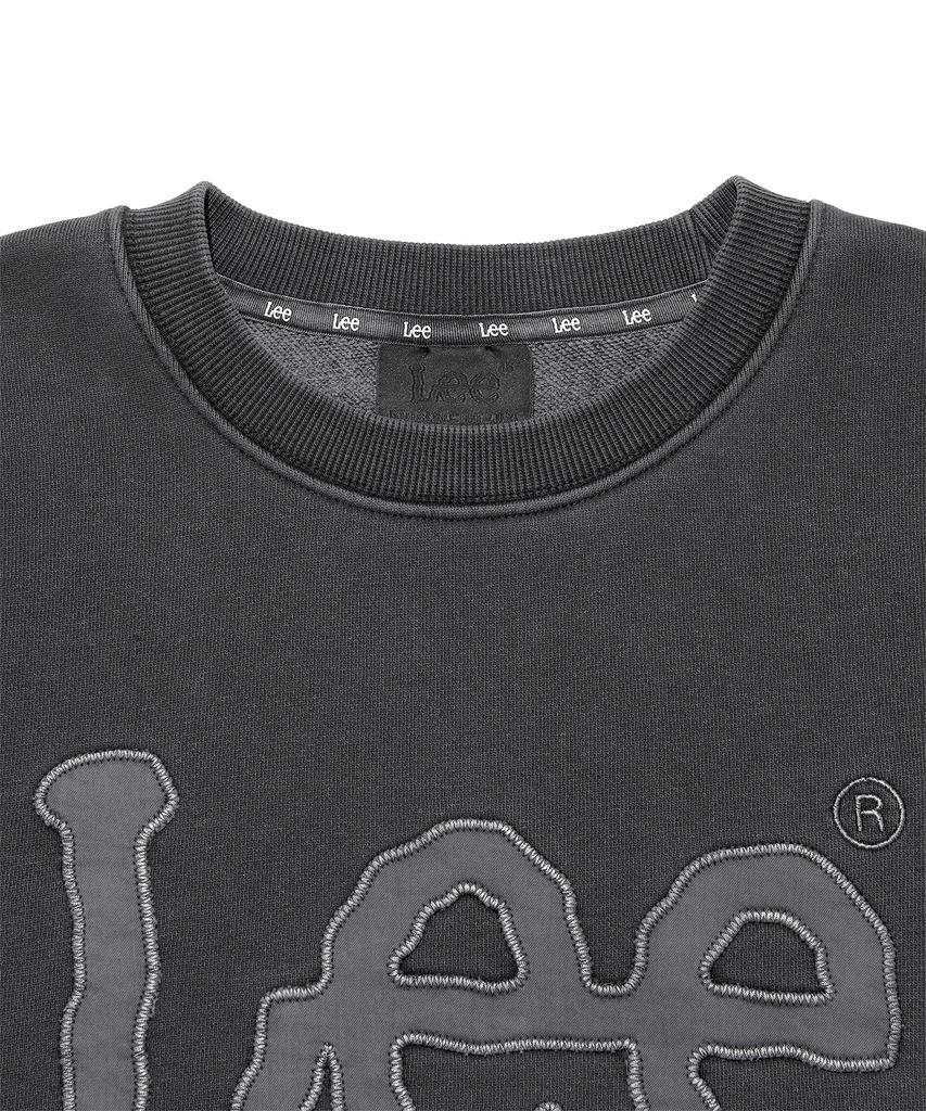 LEE Women Big Twitch Dyed Logo Sweatshirt Pigment Charcoal
