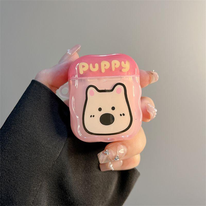 

INS Fun and Cute Animal Applicable Airpodspro2 Generation Protective Case Apple 3 Generation Bluetooth Airpods4 Earphone Case airpods pro Foundation Puppy [Single Shell]]