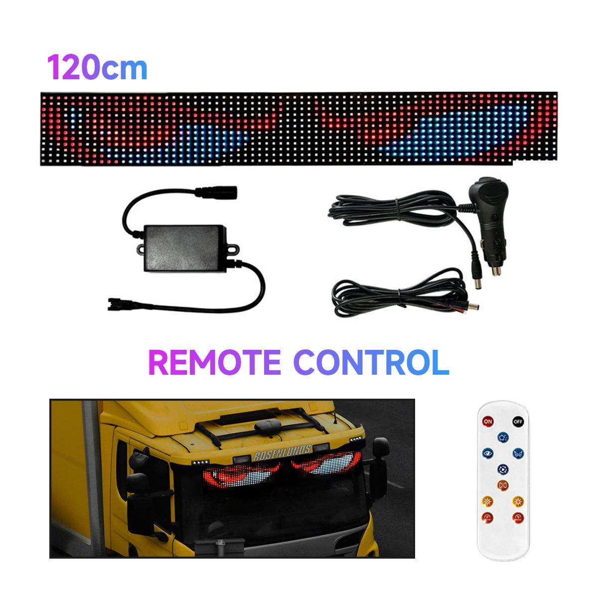 

Светодиодный водонепроницаемый автомобильный дисплей «Дьявольский глаз»: Гибкая динамическая наклейка с дистанционным управлением