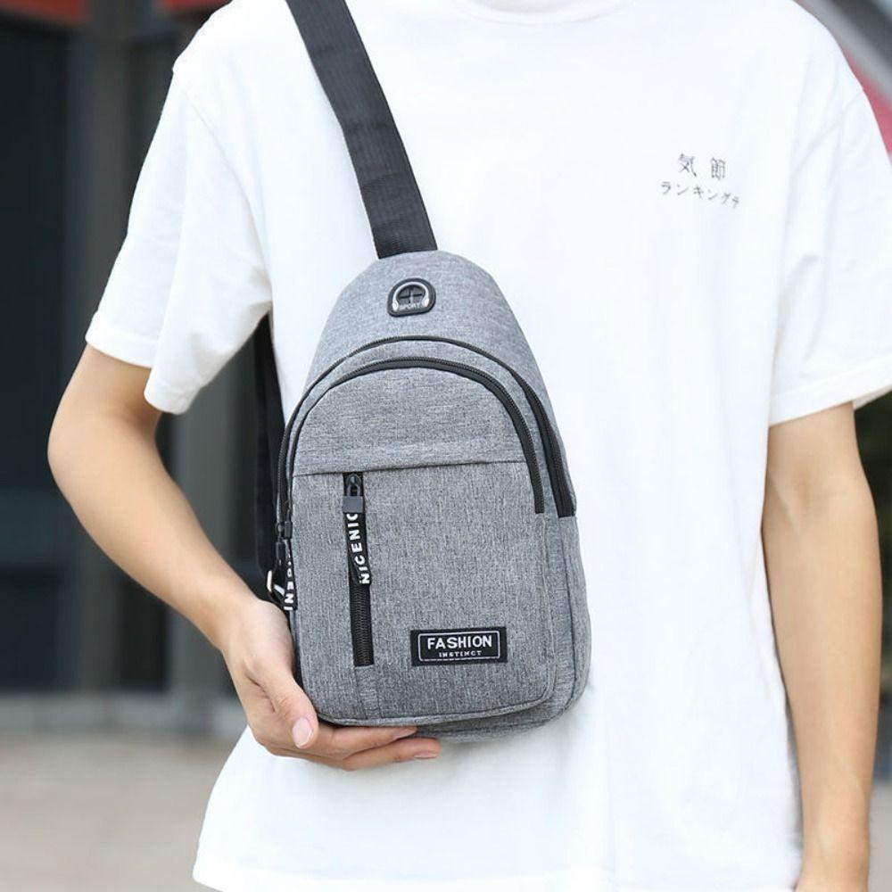 Multifunctional Men's Chest Bag Large Capacity Sports Waist Bag Shoulder Crossbody Bag  Business