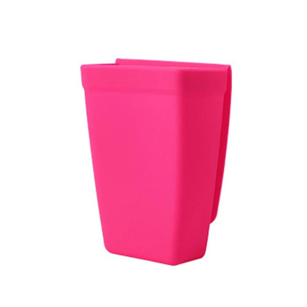 

Silicone Storage Bucket with Multiple Suction Cups High-temperature Resistant Hair Care Tools Home Straightener Containers рожевий