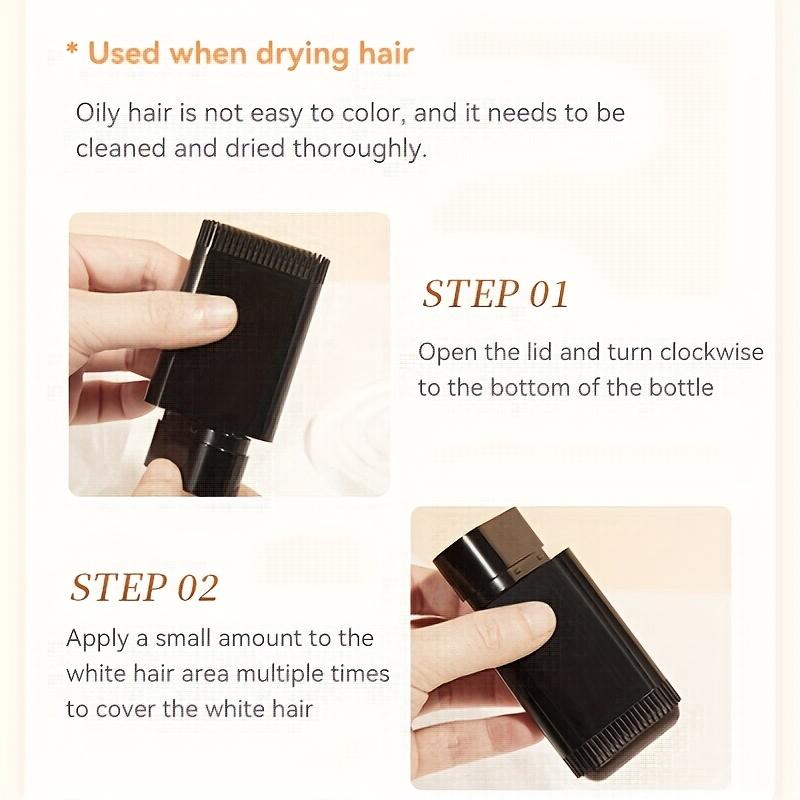 Hair Dye & Oxidizers: Magical Instant Hair Color Pen for Fast Gray Coverage, Natural Coloring with Long-lasting Hair Care Stick